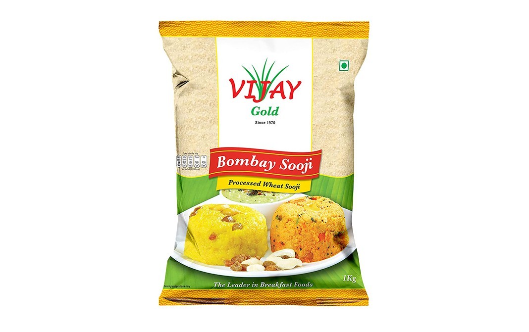 Vijay Gold Bombay Sooji Processed Wheat Sooji   Pack  1 kilogram